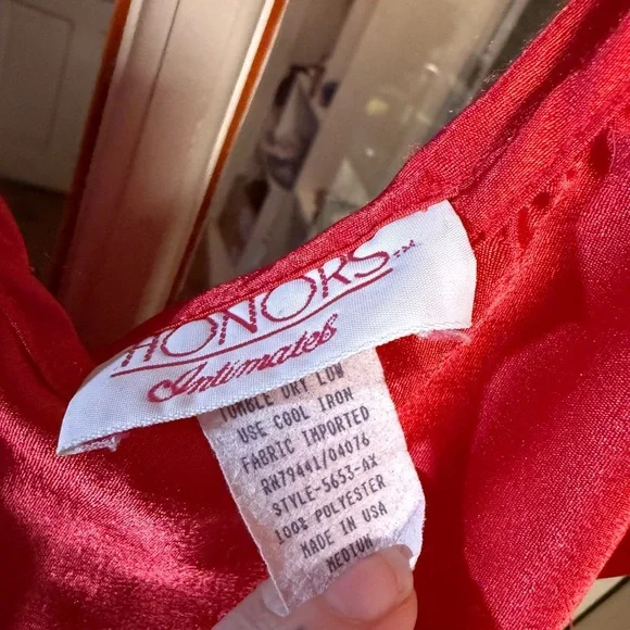 Vintage Honors Intimates red slip dress - Picture 3 of 4